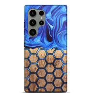 Galaxy S24 Ultra Wood Live Edge Phone Case - Jalen (Blue, 726614)