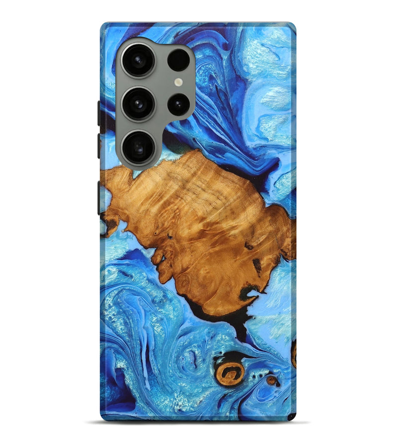 Galaxy S24 Ultra Wood Live Edge Phone Case - Neal (Blue, 726615)