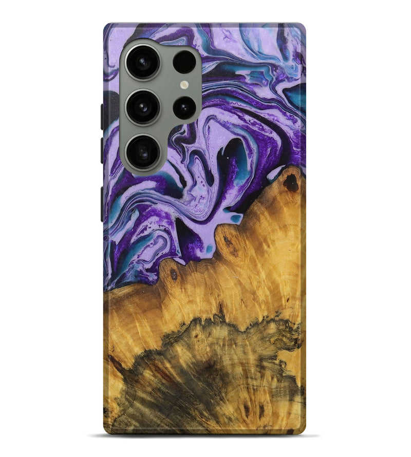 Galaxy S24 Ultra Wood Live Edge Phone Case - Kelsie (Purple, 726646)