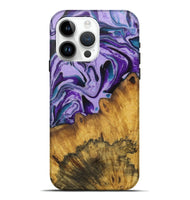 iPhone 15 Pro Max Wood Live Edge Phone Case - Kelsie (Purple, 726646)