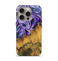 iPhone 16 Pro Wood Live Edge Phone Case - Kelsie (Purple, 726646)