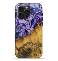 iPhone 16 Pro Max Wood Live Edge Phone Case - Kelsie (Purple, 726646)