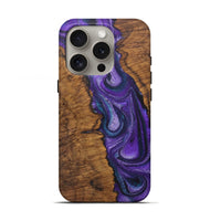 iPhone 16 Pro Wood Live Edge Phone Case - Willow (Purple, 726647)