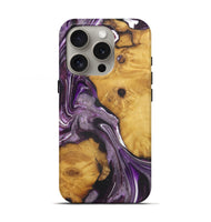 iPhone 16 Pro Wood Live Edge Phone Case - Lynn (Purple, 726648)