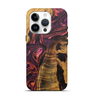 iPhone 15 Pro Wood Live Edge Phone Case - Annie (Purple, 726649)