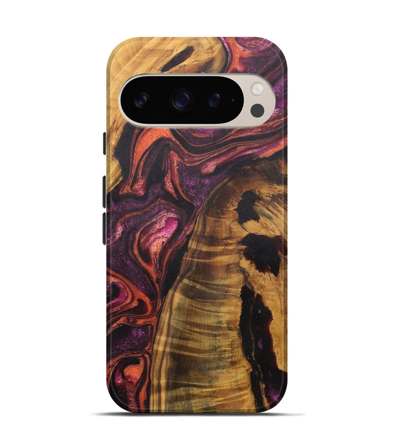 Pixel 9 Pro Wood Live Edge Phone Case - Annie (Purple, 726649)