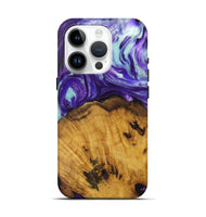 iPhone 15 Pro Wood Live Edge Phone Case - Jensen (Purple, 726650)