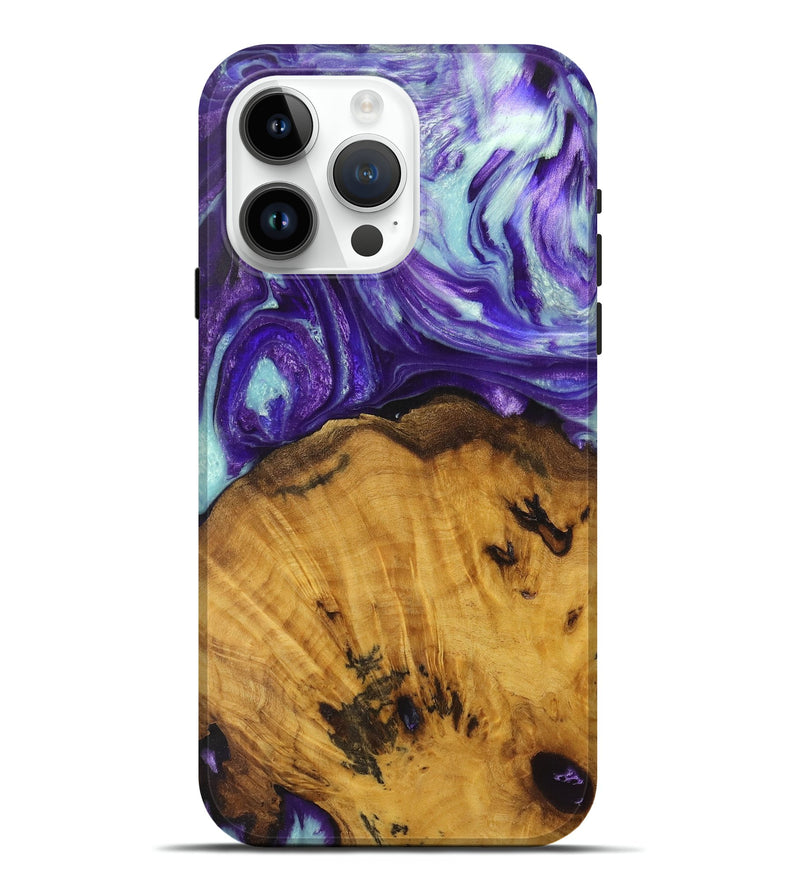 iPhone 15 Pro Max Wood Live Edge Phone Case - Jensen (Purple, 726650)