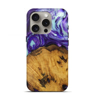 iPhone 16 Pro Wood Live Edge Phone Case - Jensen (Purple, 726650)