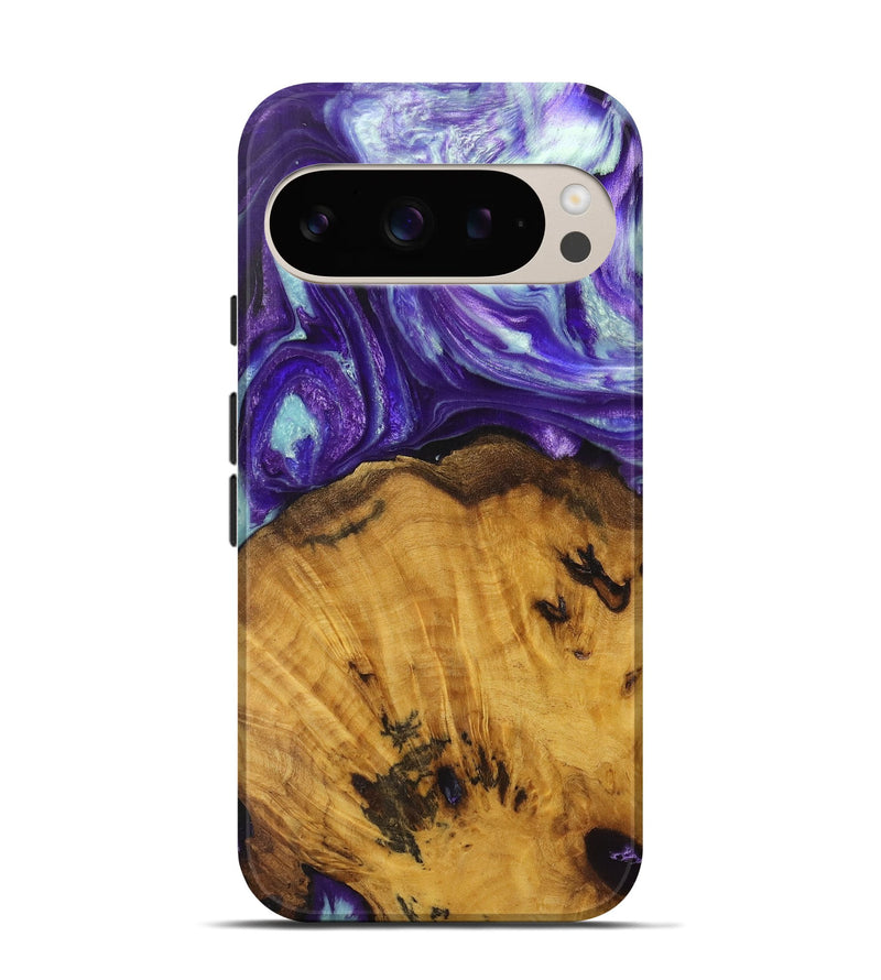 Pixel 9 Pro Wood Live Edge Phone Case - Jensen (Purple, 726650)