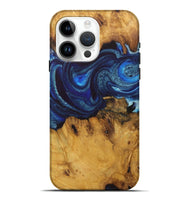 iPhone 15 Pro Max Wood Live Edge Phone Case - Meredith (Blue, 726666)