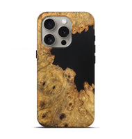 iPhone 16 Pro Wood Live Edge Phone Case - Curtis (Pure Black, 726668)