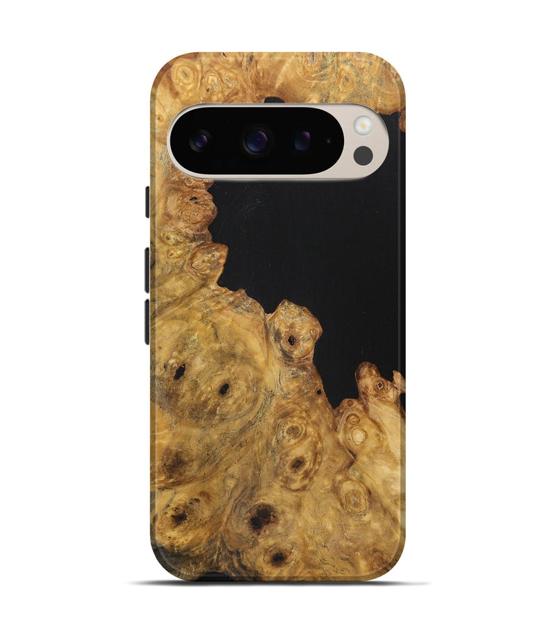 Pixel 9 Pro Wood Live Edge Phone Case - Curtis (Pure Black, 726668)