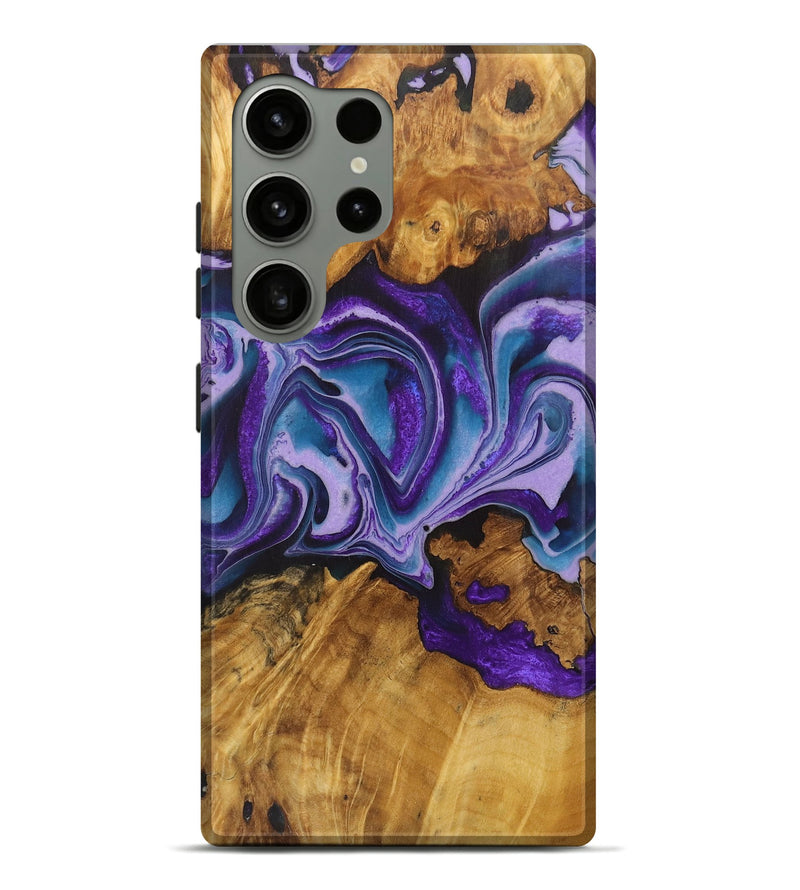 Galaxy S24 Ultra Wood Live Edge Phone Case - Johnny (Purple, 726682)