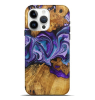 iPhone 15 Pro Max Wood Live Edge Phone Case - Johnny (Purple, 726682)