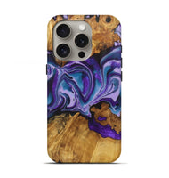 iPhone 16 Pro Wood Live Edge Phone Case - Johnny (Purple, 726682)