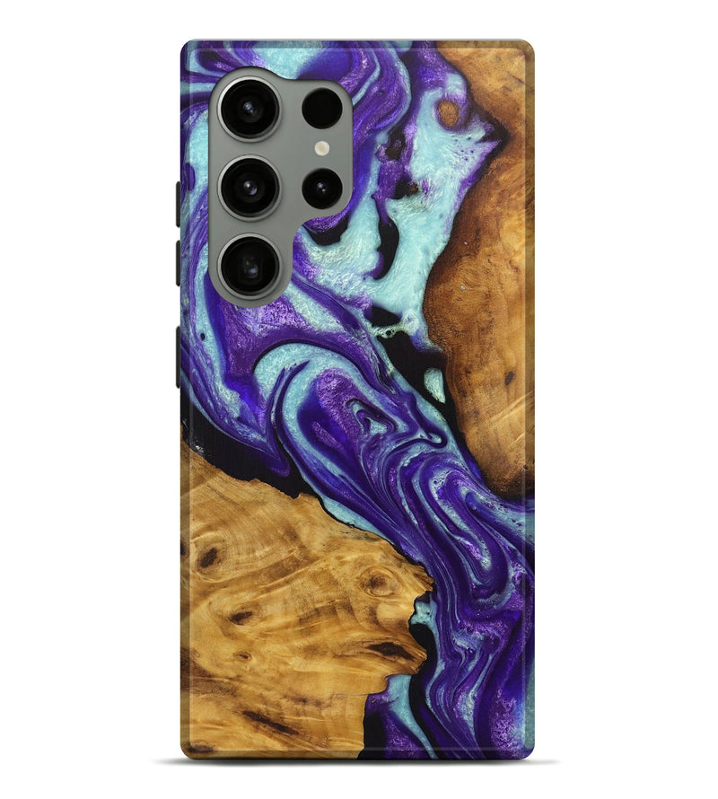 Galaxy S24 Ultra Wood Live Edge Phone Case - Katherine (Purple, 726683)