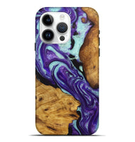 iPhone 15 Pro Max Wood Live Edge Phone Case - Katherine (Purple, 726683)