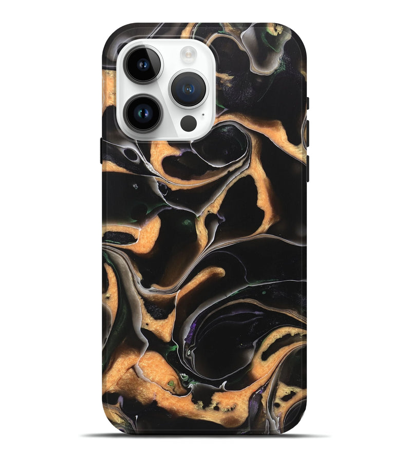 iPhone 15 Pro Max ResinArt Live Edge Phone Case - Sylvester (Black & White, 726684)