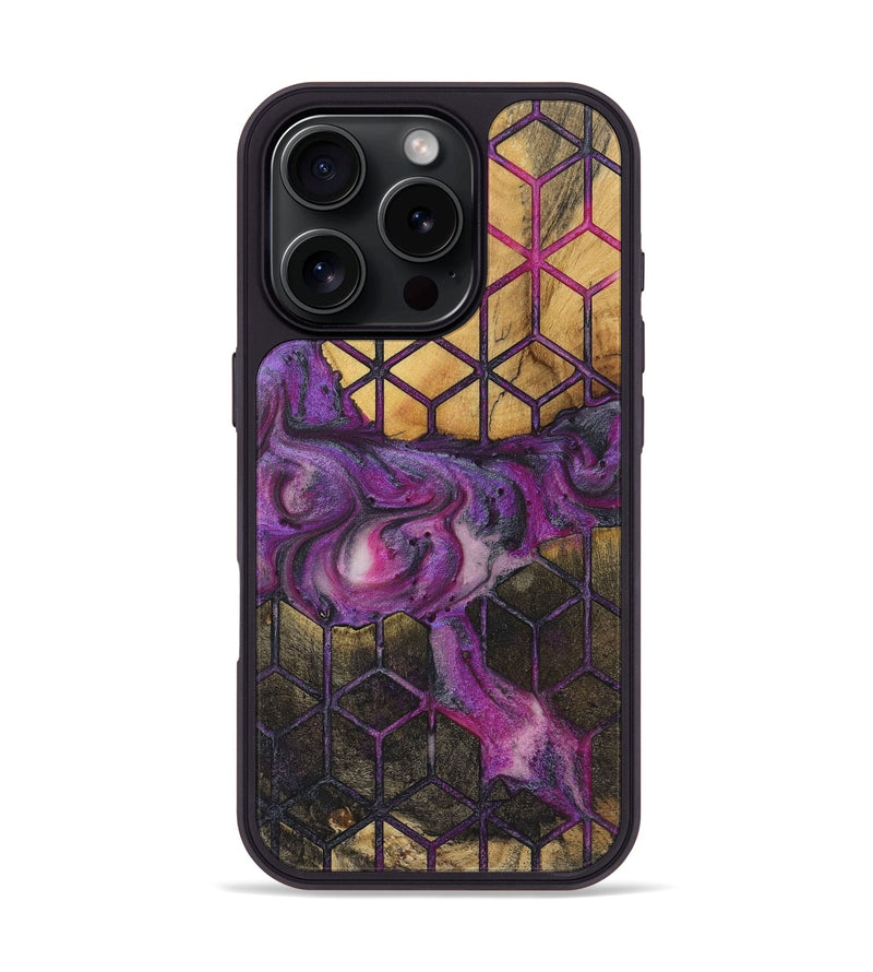 iPhone 16 Pro Wood Phone Case - Josephine (Pattern, 726746)