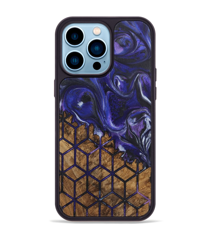 iPhone 14 Pro Max Wood Phone Case - Maxwell (Pattern, 726797)