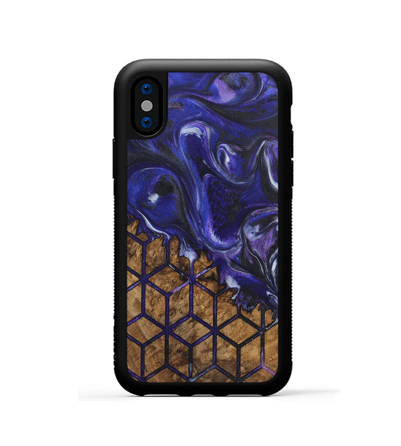 iPhone Xs Wood Phone Case - Maxwell (Pattern, 726797)