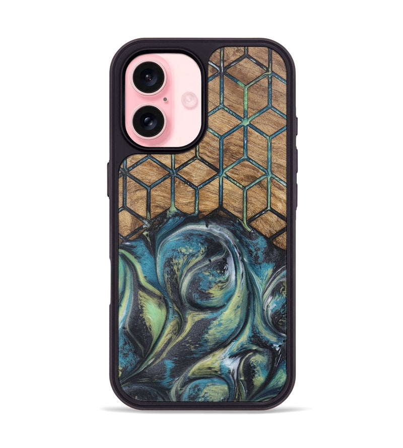 iPhone 16 Wood Phone Case - Kay (Pattern, 726802)