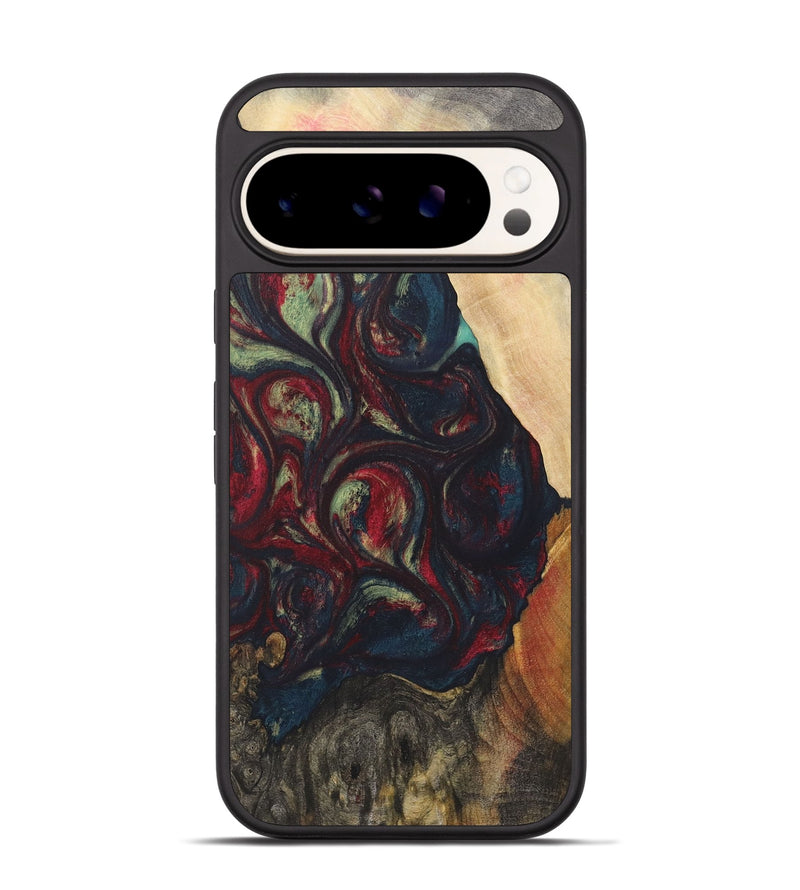 Pixel 9 Wood Phone Case - Elena (Red, 726855)