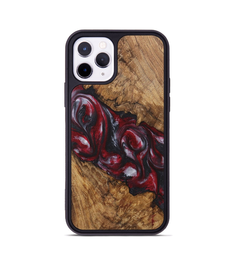 iPhone 11 Pro Wood Phone Case - Natalia (Red, 726858)