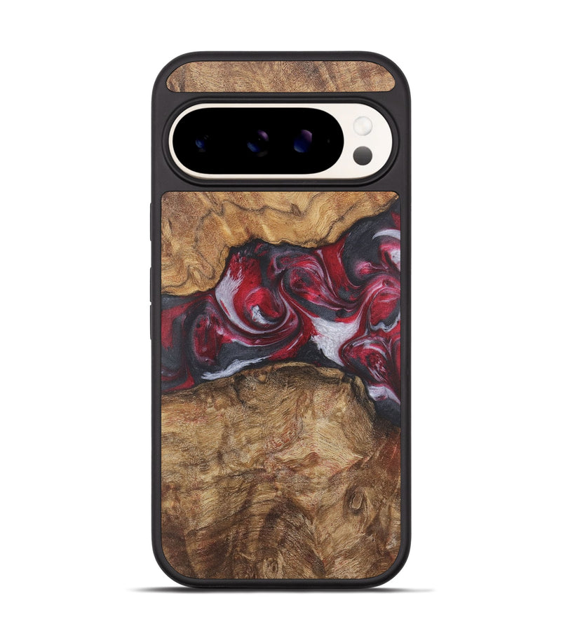 Pixel 9 Wood Phone Case - Bernadette (Red, 726867)