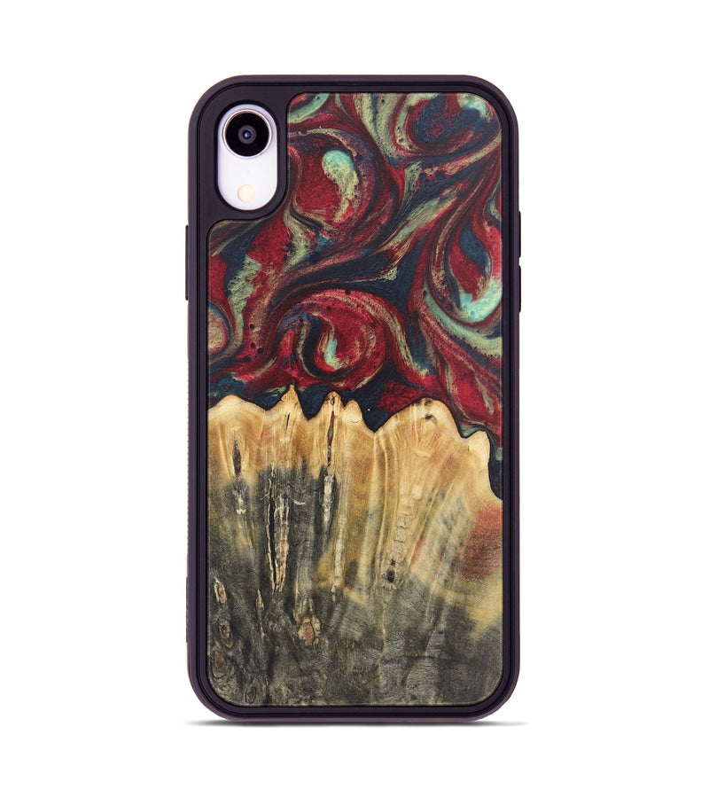 iPhone Xr Wood Phone Case - Carole (Red, 726868)