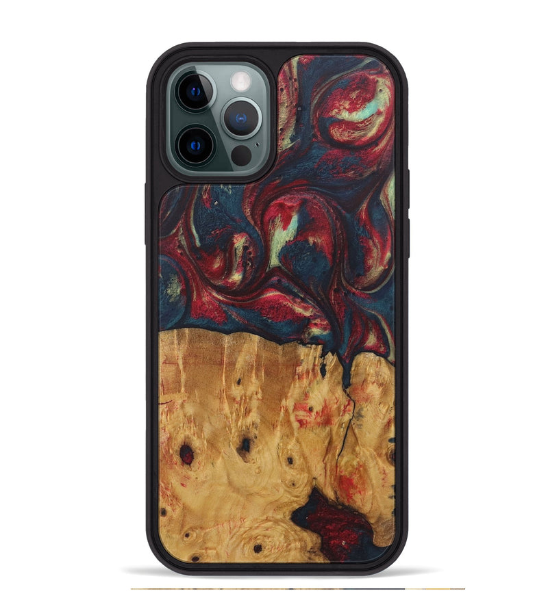 iPhone 12 Pro Max Wood Phone Case - Kate (Red, 726871)