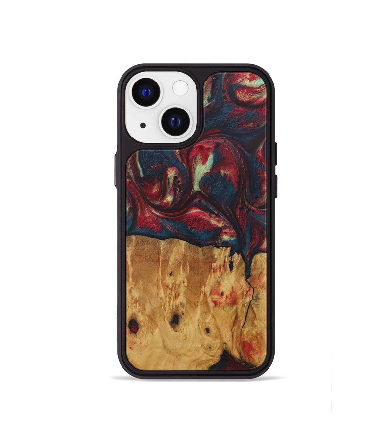 iPhone 13 mini Wood Phone Case - Kate (Red, 726871)