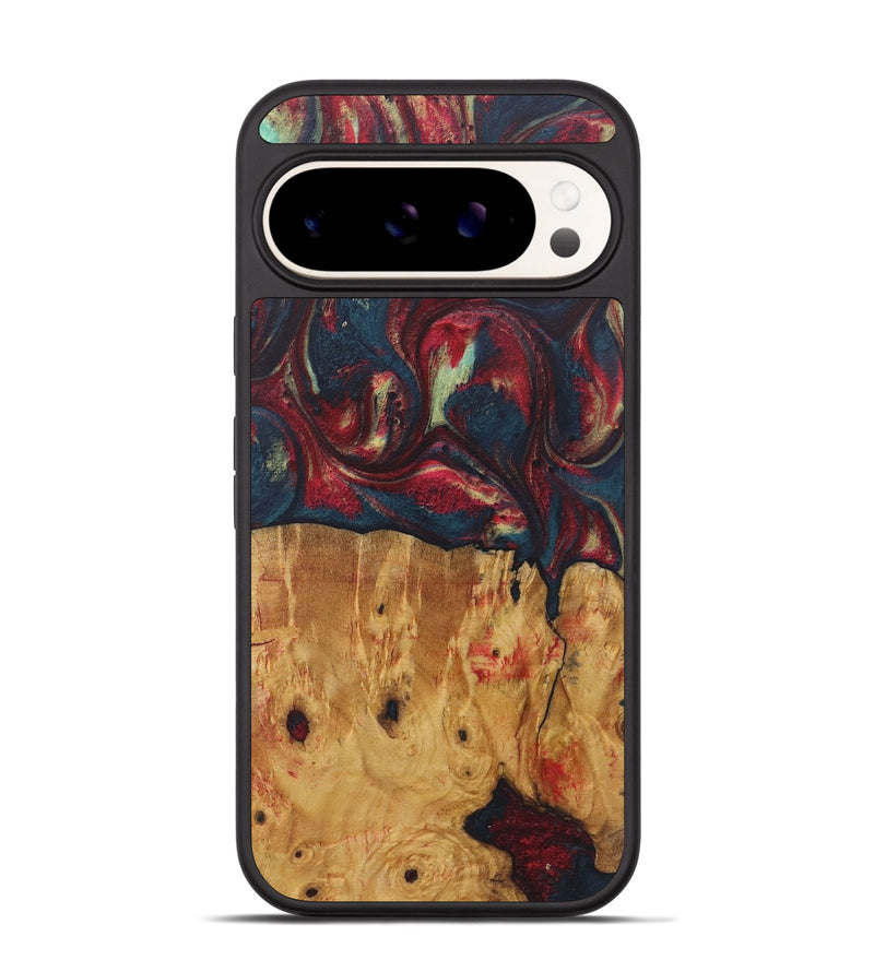 Pixel 9 Wood Phone Case - Kate (Red, 726871)