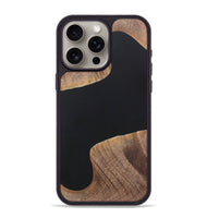 iPhone 15 Pro Max Wood Phone Case - Lachu (Pure Black, 726943)