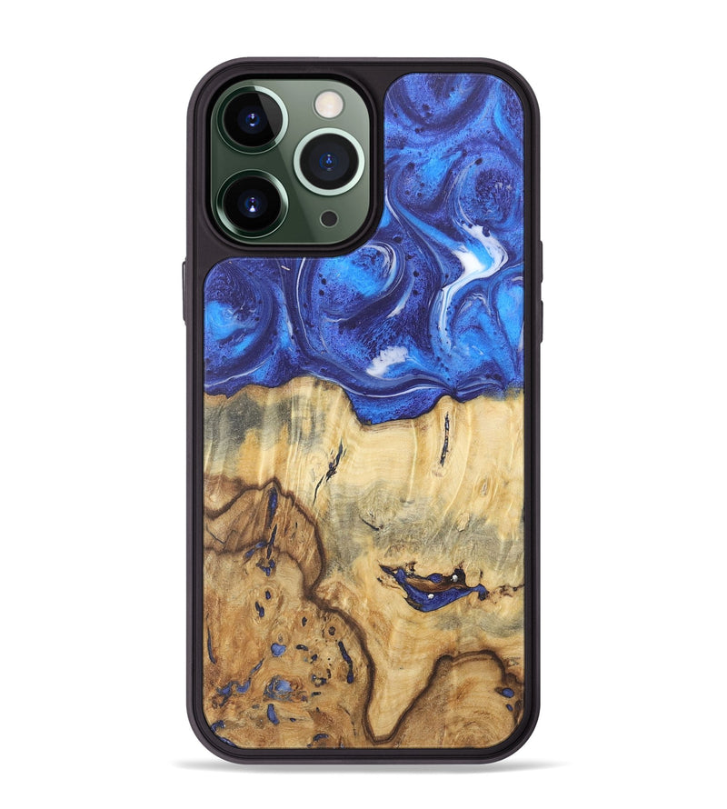 iPhone 13 Pro Max Wood Phone Case - Shandie (Blue, 726947)