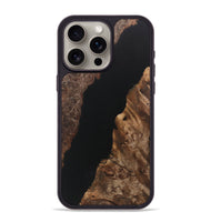 iPhone 15 Pro Max Wood Phone Case - Mathilde (Pure Black, 726957)