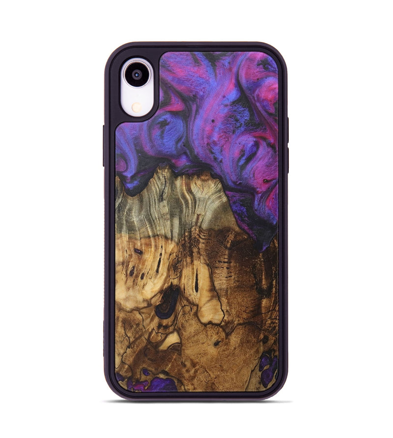 iPhone Xr Wood Phone Case - Randee (Purple, 726966)