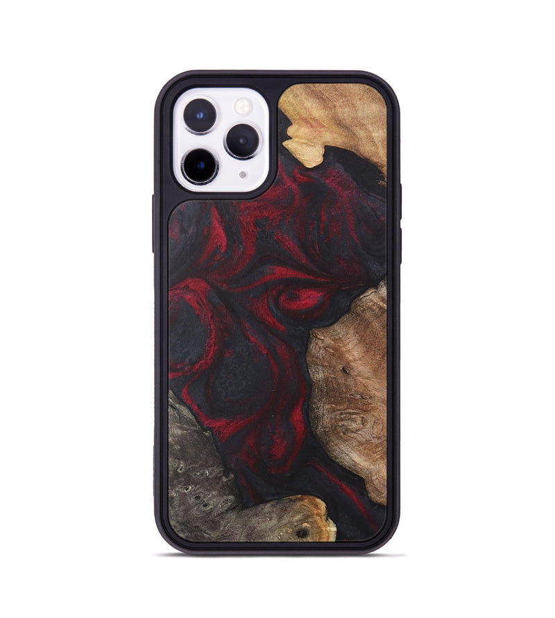 iPhone 11 Pro Wood Phone Case - Hoya (Red, 727066)