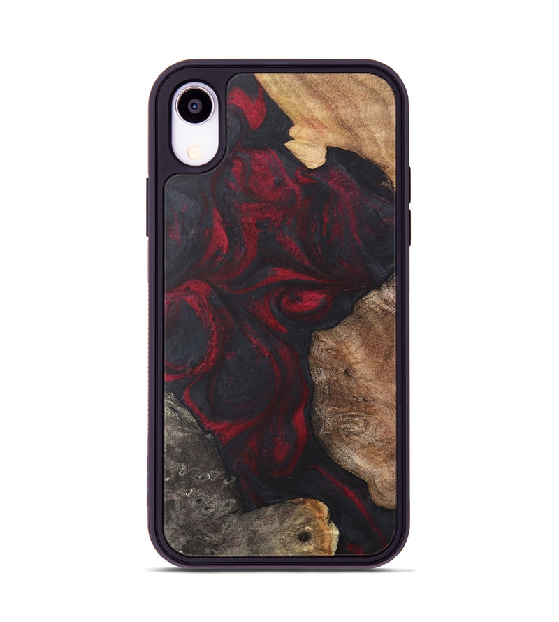 iPhone Xr Wood Phone Case - Hoya (Red, 727066)