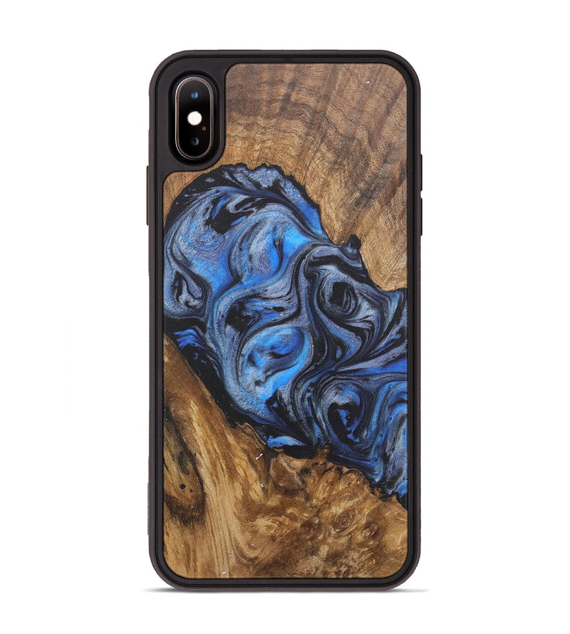 iPhone Xs Max Wood Phone Case - Franco (Blue, 727106)