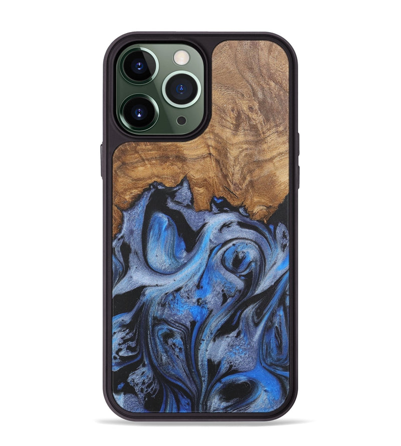 iPhone 13 Pro Max Wood Phone Case - Corena (Blue, 727110)