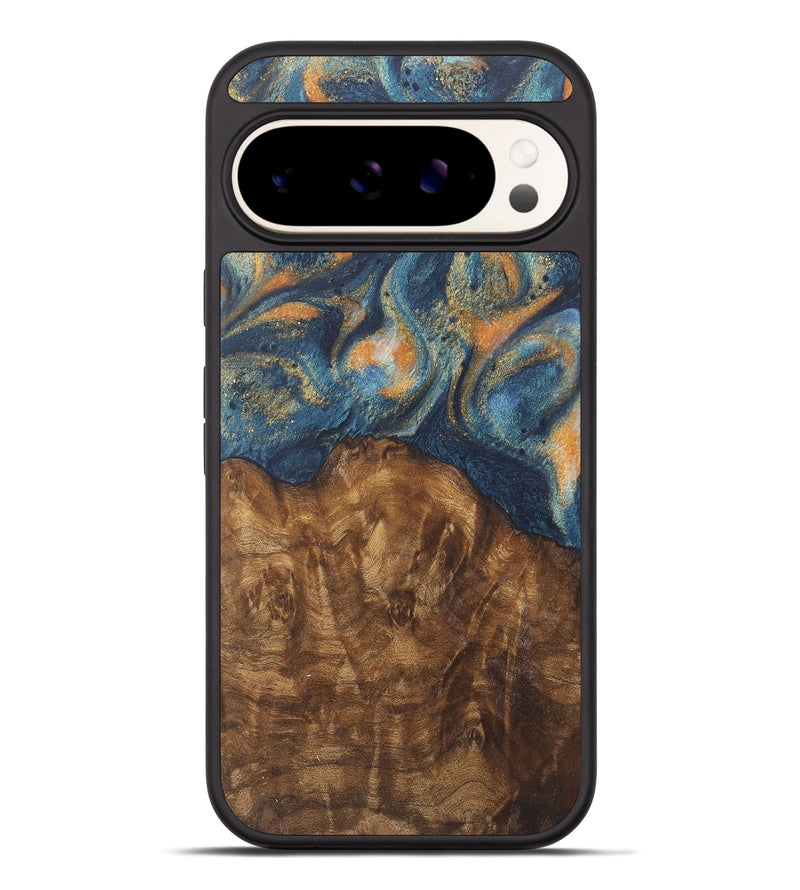 Pixel 9 Pro XL Wood Phone Case - Shawnee (Teal & Gold, 727117)