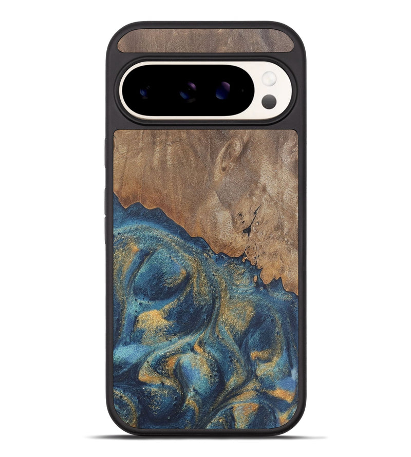 Pixel 9 Pro XL Wood Phone Case - Lalit (Teal & Gold, 727127)