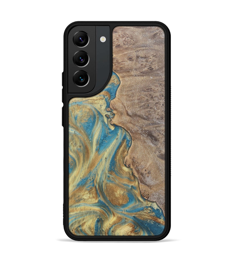 Galaxy S22 Plus Wood Phone Case - Sileas (Teal & Gold, 727168)