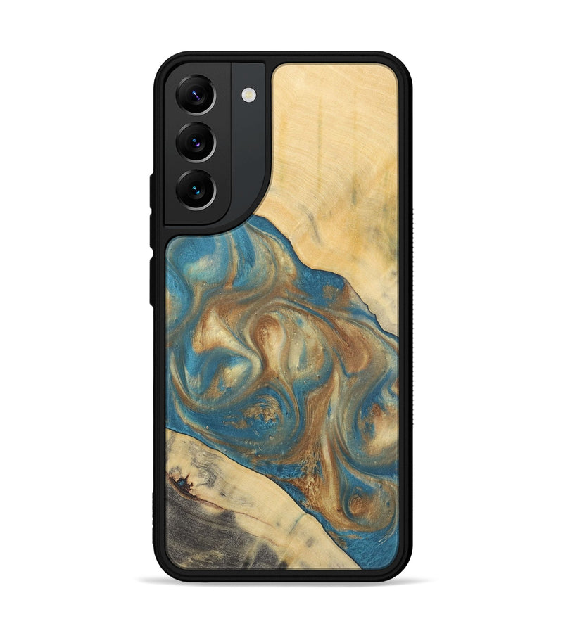 Galaxy S22 Plus Wood Phone Case - Ruchi (Teal & Gold, 727170)