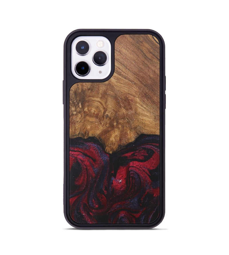 iPhone 11 Pro Wood Phone Case - Tuhina (Red, 727171)