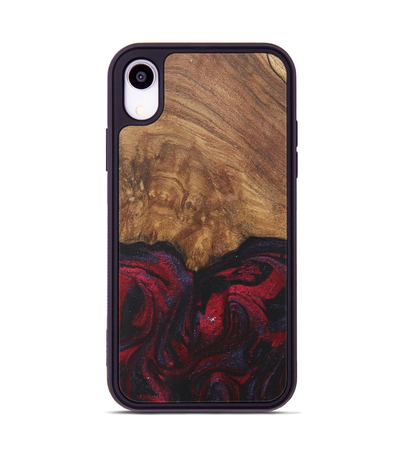 iPhone Xr Wood Phone Case - Tuhina (Red, 727171)