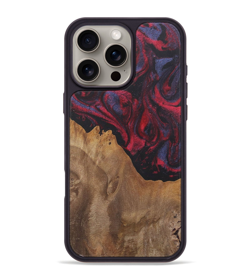 iPhone 16 Pro Max Wood Phone Case - Orlena (Red, 727173)