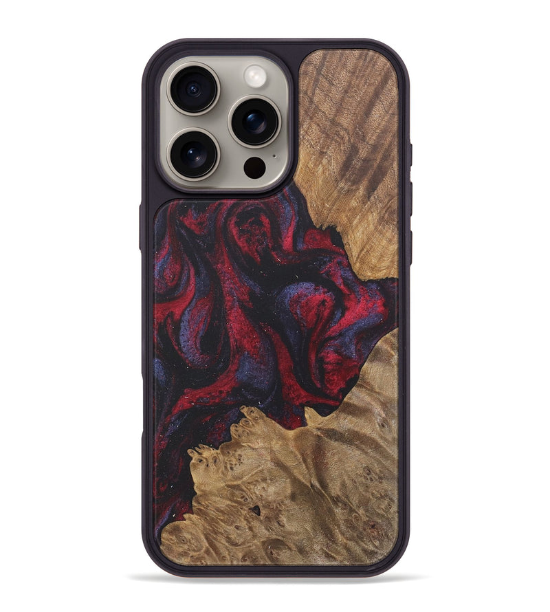 iPhone 16 Pro Max Wood Phone Case - Ofella (Red, 727174)